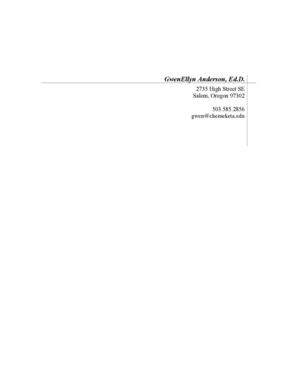 GwenEllyn Anderson Resume Booklet