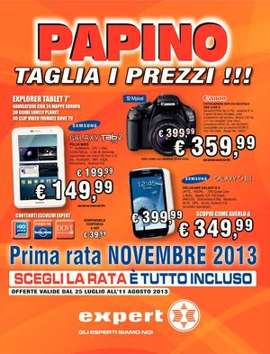Volantino Expert gruppo Papino dal 25/7 al 11/08/2013