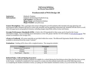 16 week NonEOCT Syllabus