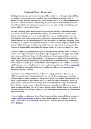 Commercial Floors - Living Luxury