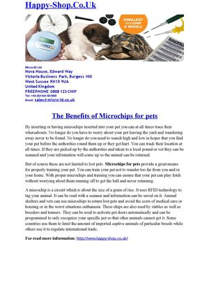 The Benefits of Microchips for pets