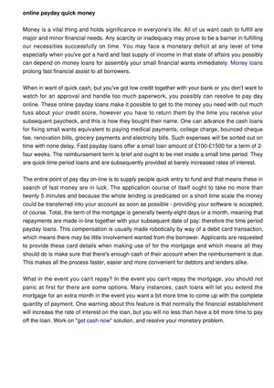 Payday Loans - Fast Money When You Need It