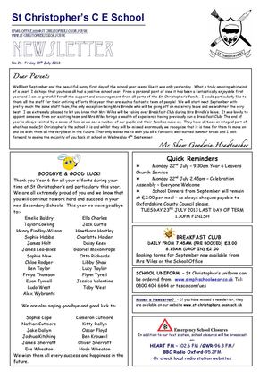 Newsletter 21_19 July 13