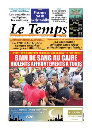 Le Temps d'Algérie Edition du Dimanche 28 Juillet 2013