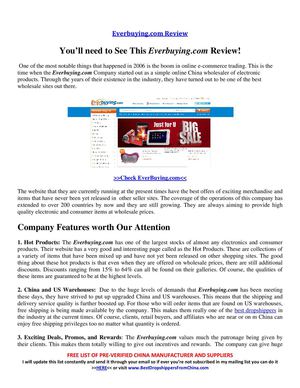 Everbuying.com Review