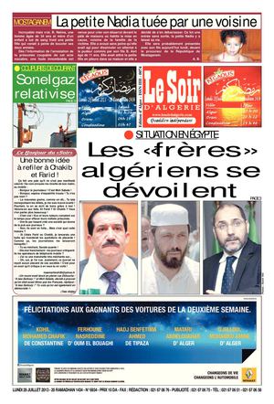 le soir d'algerie 29-07-2013