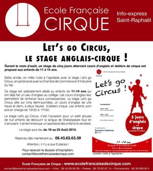 Let's go Circus, le stage anglais-cirque !