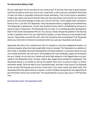 The Skywoods building a magnificent, beautiful and modern-day pleasing masterpiece of SG