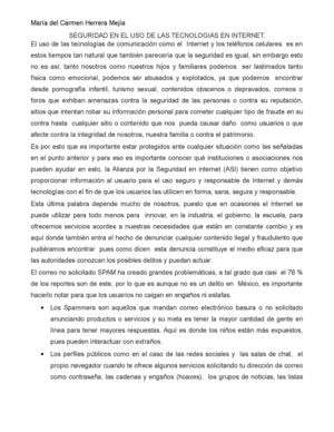 SEGURIDAD EN EL USO DE LAS TECNOLOGIAS EN INTERNET