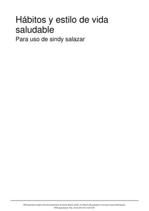 Hábitos y estilos de vida saludable