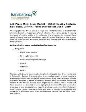 Global Anti Peptic Ulcer Drugs Market -Trends and Forecast, 2013 - 2019