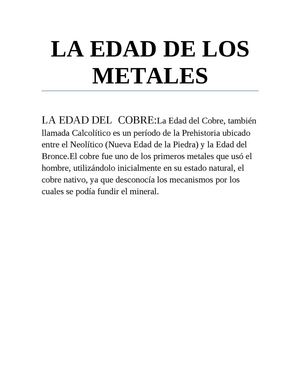 la edad de los metales