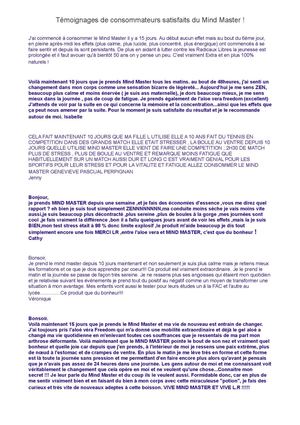 Témoignages de Consommateurs