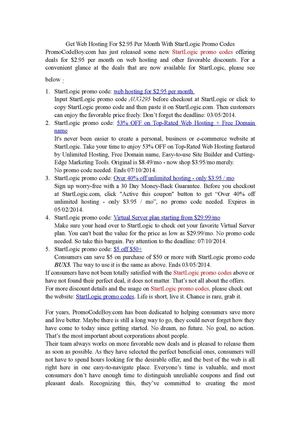 Get Web Hosting For $2.95 Per Month With StartLogic Promo Codes