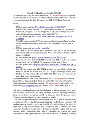 Big Sale UK2.net Promo Codes For 75% OFF 