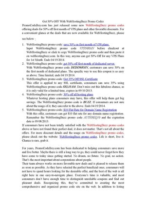 Get 50% OFF With WebHostingBuzz Promo Codes