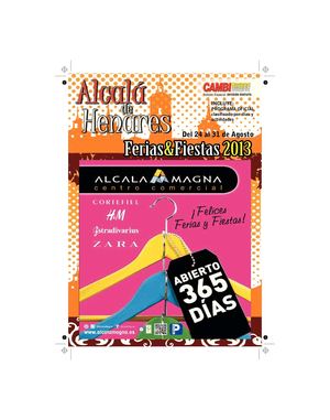 Programa Ferias Alcalá de Henares, 2013