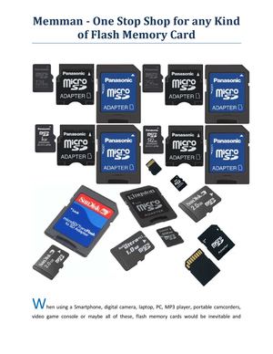 Memman - One Stop Shop for any Kind of Flash Memory Card