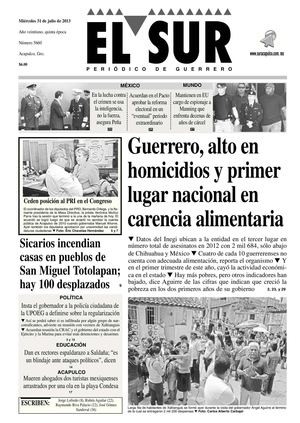 El Sur Miercoles 31072013