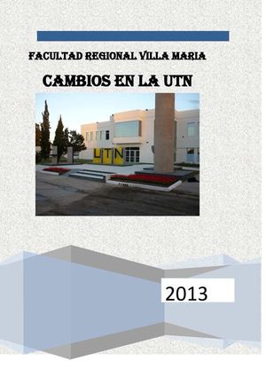 Cambios en UTN FRVM