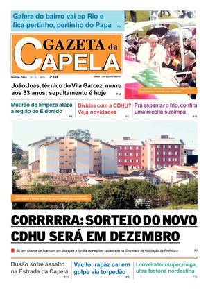 Gazeta da Capela 31 de julho de 2013