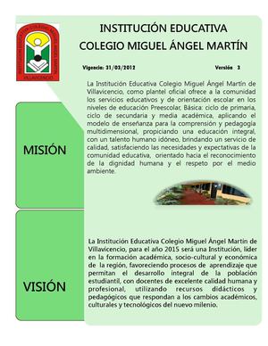 MISIÓN Y VISIÓN M.A.M