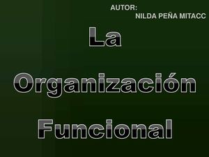 LA ORGANIZACION FUNCIONAL