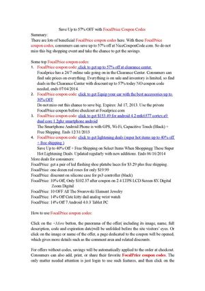 Save Up to 57% OFF with FocalPrice Coupon Codes