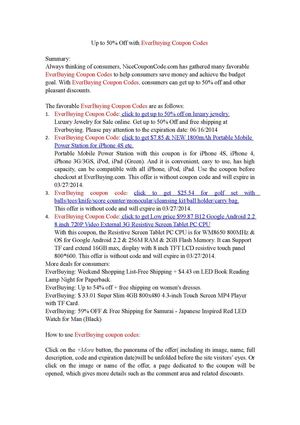 Up to 50% Off with EverBuying Coupon Codes