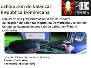 Calibration scales Dominican Republic the Weighing Scales