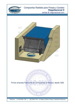 Compuertas radiales para presas y canales abiertos