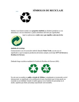 SIMBOLOS DE RECICLAJE