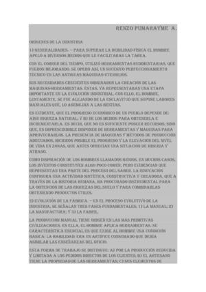 historia breve de la industria