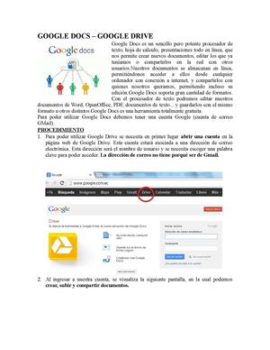 MANUAL BASICO DE UTILIZACION DE GOOGLE DOCS
