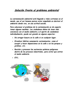 Solución frente al problema ambiental
