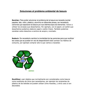 soluciones al problema de la basura