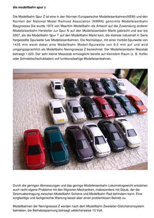Die Modelleisenbahn Spur Z