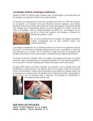 Los tatuajes