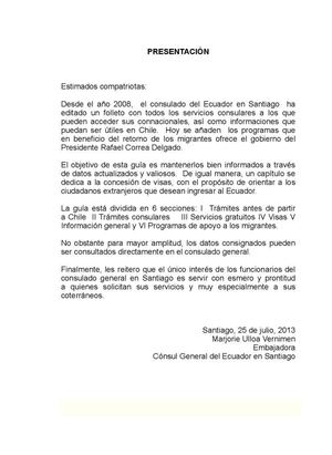 GUÍA PARA ECUATORIANOS EN CHILE