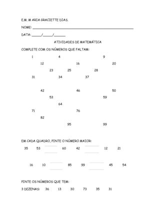 atividades com dezenas