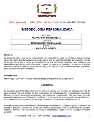 Educación Personalizada