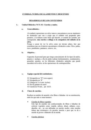 tipos de cuerdas y nudos 