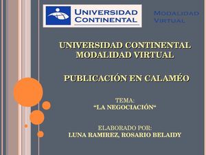 "LA NEGOCIACIÓN"
