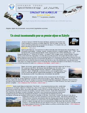 4-1- Circuit de Kabylie