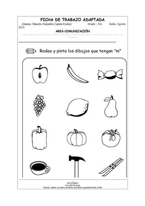 MATERIAL DE APRESTAMIENTO PARA DANIELA ALEJANDRA ZAPATA CACHAY