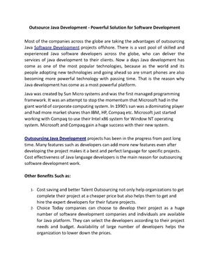 Calaméo - Outsource Java Development - Powerful Solution for Software ...