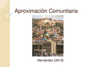 Aproximación Comunitaria Parte 1