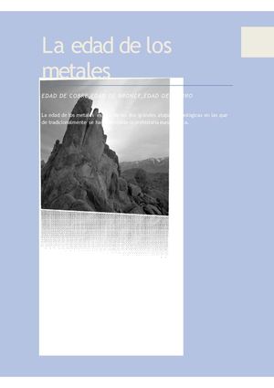  La edad de los metales
