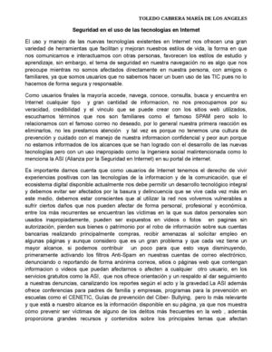 Seguridad en el uso de las tecnologías en Internet
