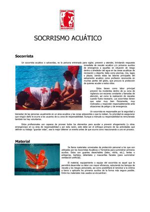 Socorrismo acuático